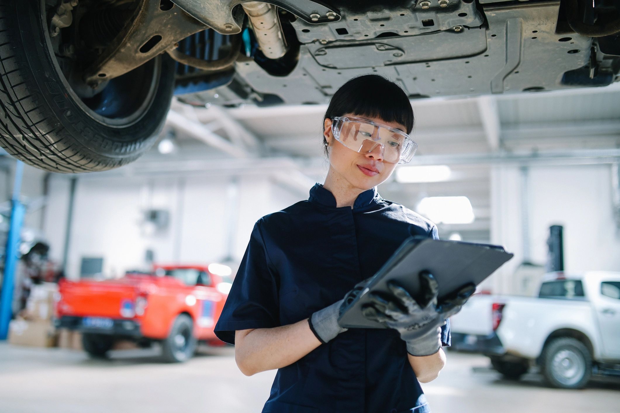 mechanic working on Japanese car
