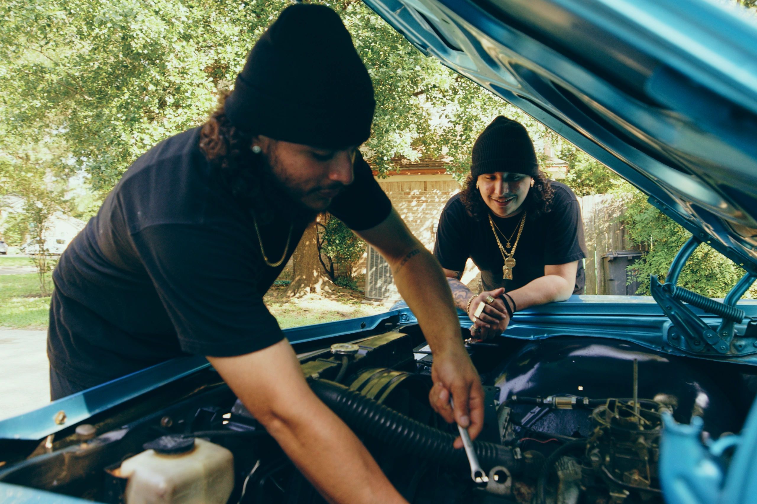 mechanic working on Toyota engine