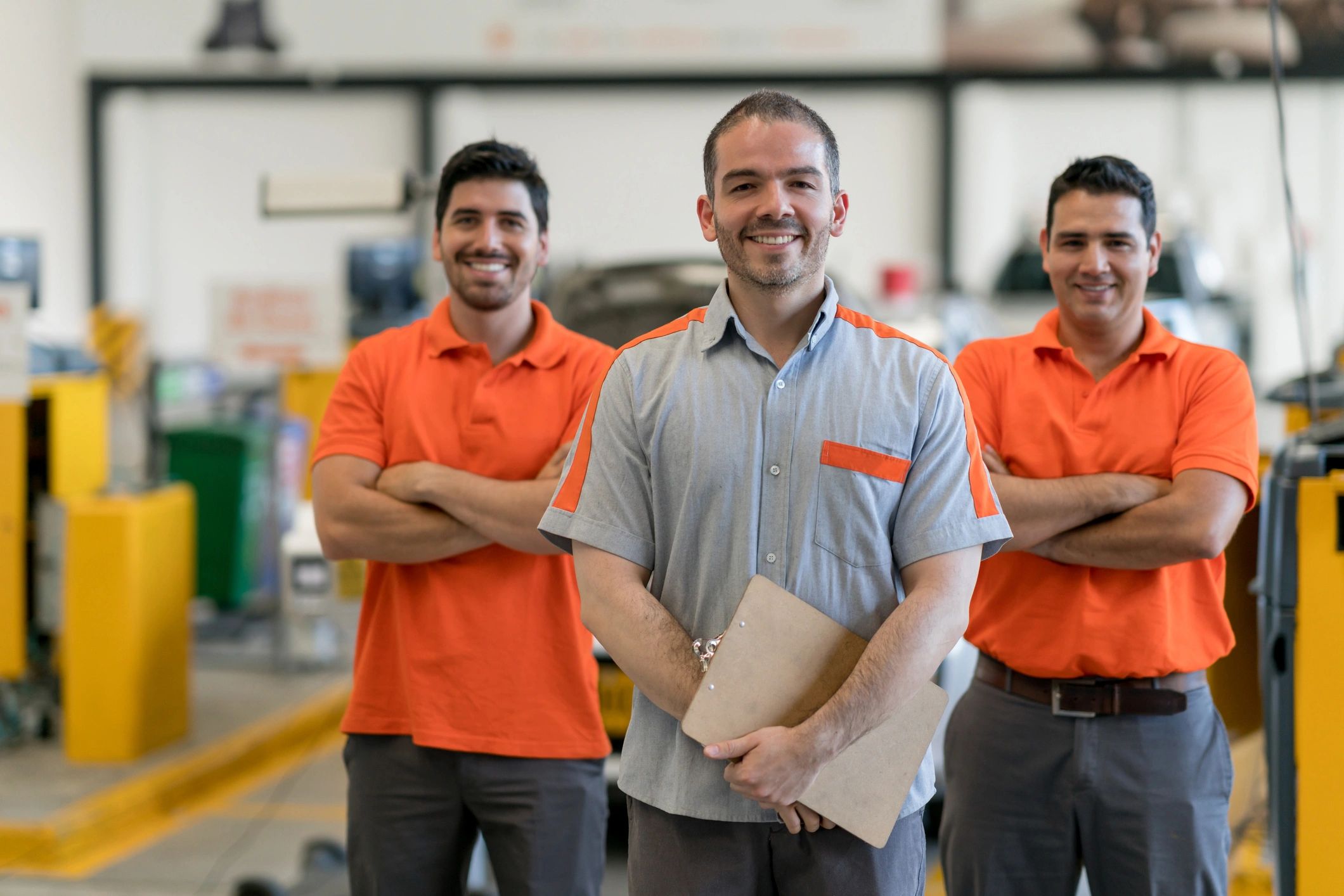 Japanese auto repair team